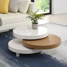 Using swivel coffee tables is useful to enrich the atmosphere of your home, coffee table helps make lovely. Gomboc 3 Tier High Gloss Rotating Coffee Table Shop Designer Home Furnishings