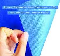 Tela de polipropileno Spunbond (no tejida, resistente al agua, 42 GSM, azul  claro)