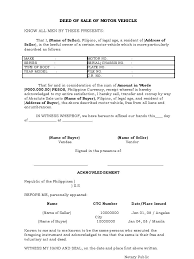 Agreement for sale of leasehold property. Deed Of Sale Of Motor Vehicle Motor Car Motorcyle Motor