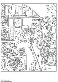 Coloring Page Boris Kustodiev Img 3179 Coloring Pages Cezanne Art Color
