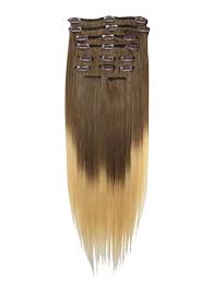 Darling empire kinky long r79. I K Gold Clip In Straight Human Hair Extensions Full Head T4 22 18 Inch Hairtrade