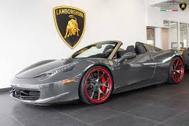 2014 Grigio Scuro Ferrari 458 Spider Ferrari Ferrari 458 Super Cars