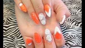 Alibaba.com offers 11,244 orange acrylic products. Acrylic Nails L Full Set L Neon Orange White 3d L Nail Design Youtube
