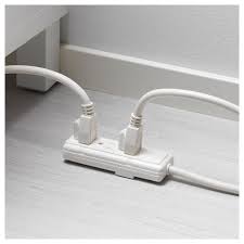Koppla 3 Outlet Power Strip Grounded White Ikea In 2020 Power Strip Ikea Charger Accessories
