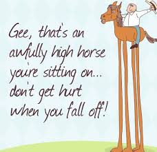 Get Off Your High Horse Just Remember The Bigger You Are The Harder You Fall High Horse Fb Quote Twisted Quotes