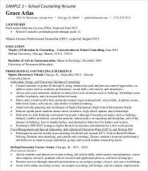 high school counselor sample resume