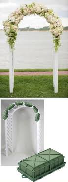 Wedding Arch Flowers Foam Cages For Arch Flowers Free Tutorials Http Www Wedding Flowers And Reception Ide Wedding Arch Flowers Arch Flowers Wedding Arch