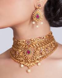 Ila Chokar Set Gold Necklace Designs Jewelry Design Necklace Necklace Designs