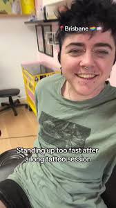 Time for an eyes open nap 😂 Always stand up nice and slowly even if you  dont get dizzy usually when you stand up #tattooartist #tattoo  #tattooproblems #dizzy #lowiron #pots #vasovagalsyncope ...