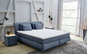Experten empfehlen aus hygienegründen, eine matratze spätestens alle die optimale matratze für junge menschen. Boxspringbett Carla Mix In Blau 1 X Matratze In Medium 1 X Matratze In Fest Liegeflache Ca 160 X 200 Cm Online Bei Hardeck Kaufen