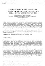 Tax evasion may mean hefty fines or prison time. Pdf Examining The Factors Of Tax Non Compliance A Case Study Of Small And Medium Enterprises In Metro Area