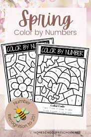 Images of flowers, umbrellas, baby animals, and kites dance all these spring coloring pages are free and can easily be printed from your home computer. Free Spring Color By Number Printables For Preschoolers