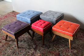 Mid Century Modern Ottomans From Second Charm Coffee Table Diy Mid Century Ottoman Modern Ottoman Mid Century Decor