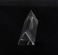 Personalizado cubo de cristal de vidrio triangular prisma transparente  prisma Triangular para venta