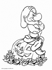 As mentioned previously, the most popular color by number books offer animation characters as well as pets or countryside animals. Disney Halloween Printable Coloring Pages