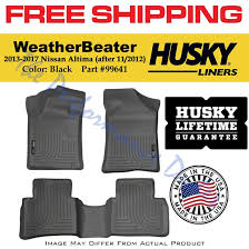 Husky Weatherbeater Black Floor Liners For 2013 2017 Altima Front Rear 99641 Floor Liners Black Floor Altima