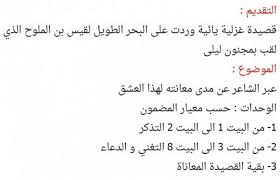 قال الشاعر اذا تذكرت شجوا من اخي ثقه