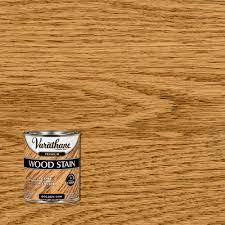 If golden oak oil stain is your choice, try minwax for a naturally beautiful rich color that enhances pine's amazing wood grain. Varathane 1 Qt Golden Oak Premium Fast Dry Interior Wood Stain 266170 The Home Depot