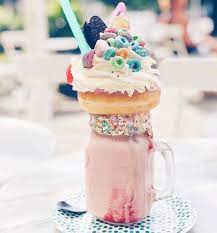 Doughnut Fruitloop Shake Amsterdam Sweet Delights Food Aesthetic Food