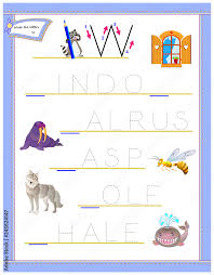 Kids will be hunting for the uppercase and lowercase letters w, circling them. Tracing Letter W For Study English Alphabet Printable Worksheet For Kids Logic Puzzle Game Education Page For Kindergarten Developing Children Skills For Writing And Reading Vector Cartoon Image Stock Vector Adobe