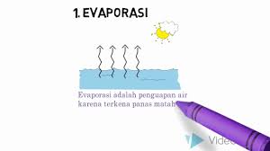 Evaporasi adalah penguapan yang terjadi dari permukaan air (seperti laut, danau, dan sungai), permukaan tanah (genangan air di atas tanah . Daur Air Youtube