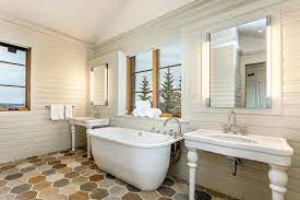 Fitted to the wall, you can store all your bathroom essentials neatly away, whilst still black hexagon shaped tiles are great option for the floor to add a sense of style to your interior. Hexagon Tile Backsplash And Floor Designs Hgtv