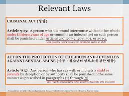 In south korea, sexual activity with a person under the age of 16 (in international age, not korean age) is considered statutory rape, . In Korea The Age Of Consent Is 13 Well Sort Of Klawguru Com