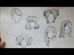 رسم تسريحات شعر خطوة بخطوة Draw A Hair Style Youtube