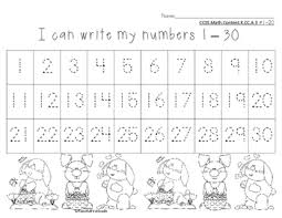 Numbers Chart 1 30 Worksheets Teaching Resources Tpt