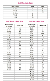 14 Hockey Skate Fit Comparison Bauer Skate Blade Chart