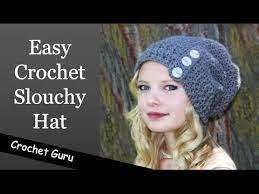 How To Crochet A Slouchy Hat Sideways Shell Slouch Hat Pattern Youtube Crochet Slouchy Hat Crochet Hats Crochet
