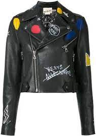 Alice Olivia Painted Leather Jacket Stylishoffer Painted Leather Jacket Colorful Leather Jacket Leather Jacket