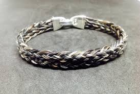 Ein bisschen glamour am handgelenk schadet eigentlich nie. Pferdehaar Armband Mit Sterling Silber Verschluss Etsy