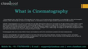 We recognise that change is constant and try to help. Cinematography By Classboat Issuu