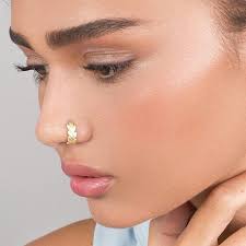 Gold Wheat Fake Nose Ring Faux Nose Ring Fake Nose Hoop Etsy Nose Jewelry Faux Nose Ring Gold Heart Stud Earrings