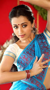 Trisha Krishnan, tamil actress, saree lover, HD phone wallpaper