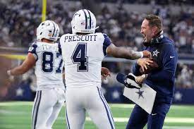 Mike - Dak Prescott and Brian Schottenheimer were gassed up after that late  2nd quarter TD drive. (AP Photo/Jeffrey McWhorter) | Facebook
