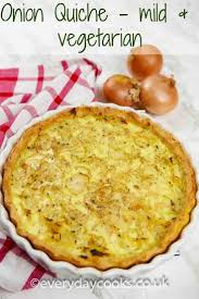 Onion Quiche Is A Mild Vegetarian Flan For Lunch Or Supper Everydaycooks Onion Quiche Recipe Onion Quiche Onion Quiche Recipe Savoury Food