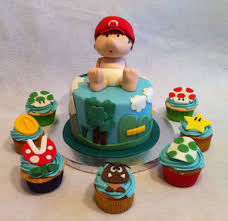 Cakes Based On Characters Icons And Silver Cake Studio Super Mario Baby Shower Ideas Baby Shower Mario Mario Bros Baby Shower