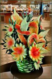 Obst Schnitzerei Wassermelonen Schnitzen Wassermelonen Kunst Essbare Kunst