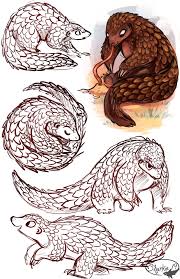 Pangolins By Sharkie19 On Deviantart Pangolin Art Animal Art Creature Art