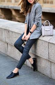 10 Oxford Shoe Styles That Goes Perfectly With Your Office Wear Fashion Clothes Women Casual Work Outfits Business Casual Outfits