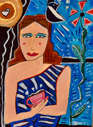 Upcycled coffee can decor with paint