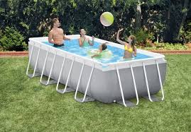 Intex Prismaframe Pool 488x244x107cm Ohne Pumpe Grau Familyframepools Pools Intexpool Schweiz Sommerzeit Ist Poolzeit
