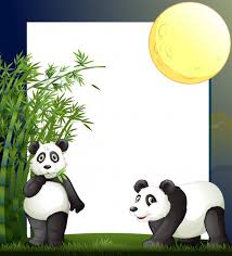 download panda and bamboo border template for free border template vector free panda and bamboo