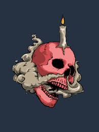 Smokey Skull With Candle Skull Art Drawing Skull Art Illustration Art Drawing