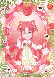 水果果醬畫框confiture系列 fruit confiture fairy 荔枝litchi hoelex anime art godly woman