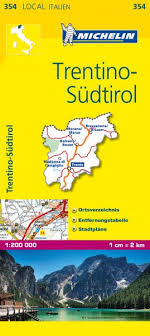 Michelin 354 Trentino Sudtirol Strassenkarte 1 200 000