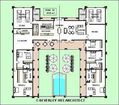 Below are several u shaped house plans with courtyard the next plan is a house with a similar design, but with a walled entry this time, leaving the impression of a small fortress. Image Result For U Shaped House Plans With Central Courtyard Pool House Plans L Shaped House Plans U Shaped House Plans