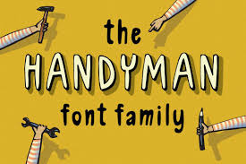 Handyman The Skillful Font Family In 2020 Font Family Handyman Fonts